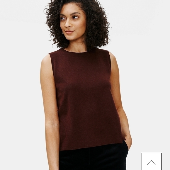 Eileen Fisher ULTRAFINE MERINO SHELL sleeveless WOOL top sz 2XL - Picture 1 of 8